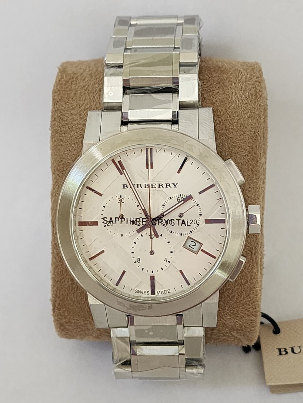 $695 Brand New Burberry Men Watch Chronograph BU9350 "The City" Collection 42 mm